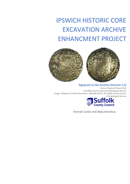 Ipswich Historic Core Excavation Archive Enhancment Project