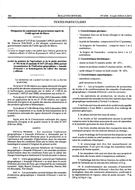 Arrêté Du Ministre De L'agriculture Et De La Pêche Maritime N° 792-16 Du 15 Joumada II 1437