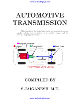 Automotive Transmission (At 335)