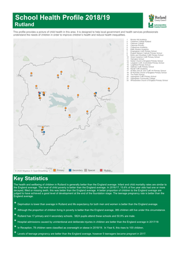 Rutland School Health Profile 2018/19