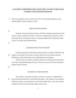 1 a Cleaning Composition for Facilitating Cleaning