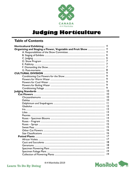 Judging Horticulture