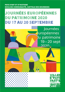 Journées Européennes Du Patrimoine 2020 Du 17 Au 20 Septembre EDITORIAL
