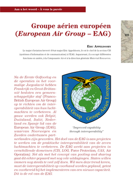 Groupe Aérien Européen (European Air Group – EAG)