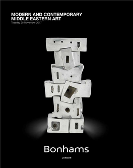 MODERN and CONTEMPORARY MIDDLE EASTERN ART Tuesday 28 November 2017