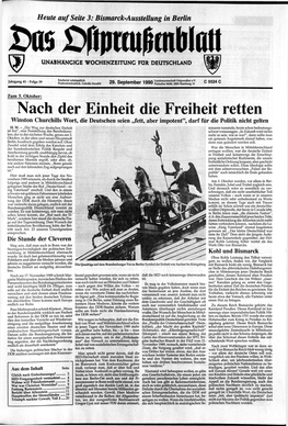 Nach Der Einheit Die Freiheit Retten Winston Churchills Wort, Die Deutschen Seien „Fett, Aber Impotent", Darf Für Die Politik Nicht Gelten