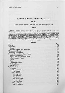 A Revision of Western Australian Thymelaeaceae