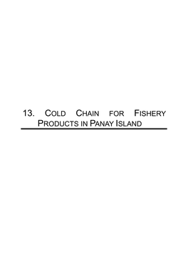 13. Cold Chain for Fishery Products in Panay Island