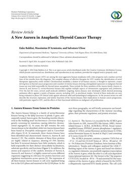 Review Article a New Aurora in Anaplastic Thyroid Cancer Therapy