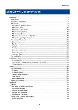 Mindview 6 Dokumentation