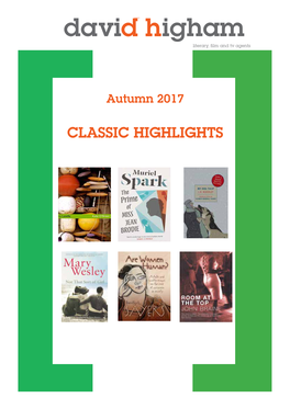 CLASSIC HIGHLIGHTS Contents