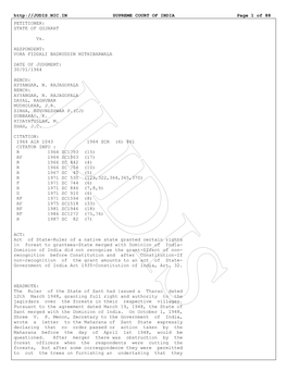 SUPREME COURT of INDIA Page 1 of 88 PETITIONER: STATE of GUJARAT