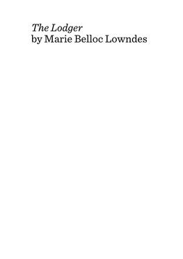 The Lodger by Marie Belloc Lowndes