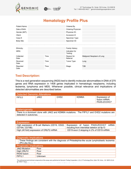 GTC Heme Plus Report, Ph-Like