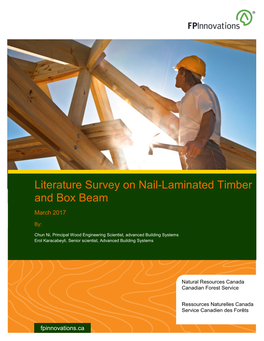 Literature Survey on Nail-Laminated Timber and Box Beam March 2017