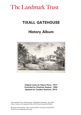 Tixall Gatehouse History Album