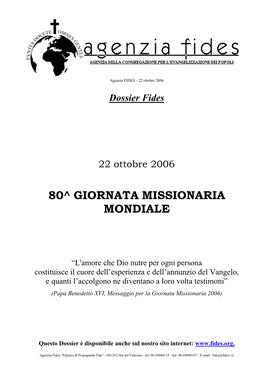 Giornata Missionaria 2006)