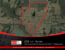 230 +/- Acres 5491 County Road 570, Princeton, TX 75407 - $7500 Per Acre Mckissick & Associates