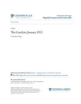 The Gavelyte, January 1912