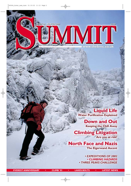 Everest Anniversary • Climb '03 • Lakes Bolts • Latest News Contents Features