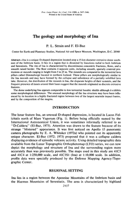 The Geology and Morphology of Ina