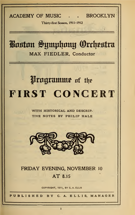 Boston Symphony Orchestra Concert Programs, Season 31,1911-1912, Trip