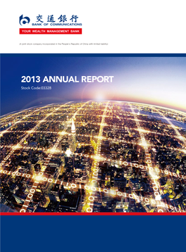 2013 ANNUAL REPORT Stock Code:03328 2013 Annual Report Stock Code: 03328