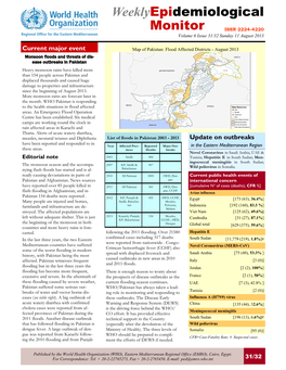 Weeklyepidemiological Monitor