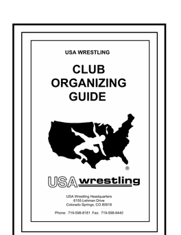 Usa Wrestling Club Organizing Guide