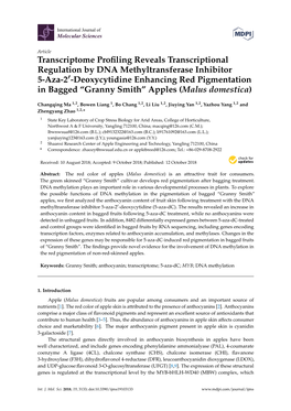 Transcriptome Profiling Reveals Transcriptional Regulation by DNA