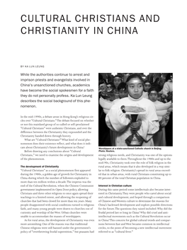 Cultural Christians and Christianity in China