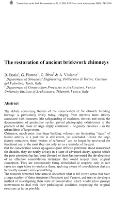 The Restoration of Ancient Brickwork Chimneys