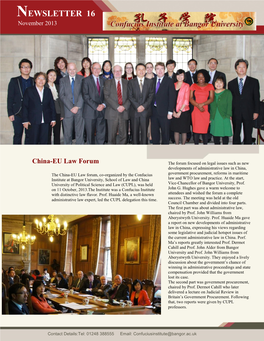 NEWSLETTER 16 November 2013