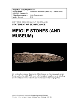 Meigle Stones (And Museum)
