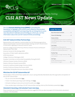 CLSI AST News Update Janet A