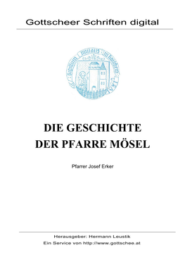 Die Geschichte Der Pfarre Mösel