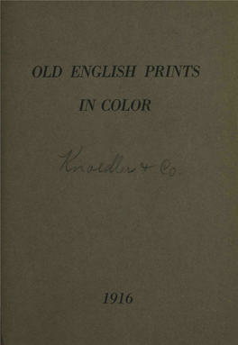 Old English Prints in Color 1916