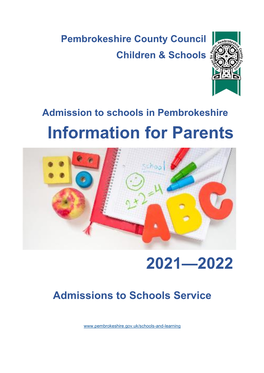 Information for Parents