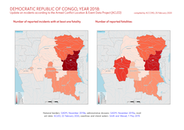 Democratic Republic of Congo, Year 2018: Update On