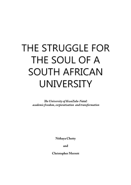 The Struggle for the Soul of a South African University