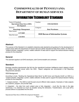 Information Technology Standard