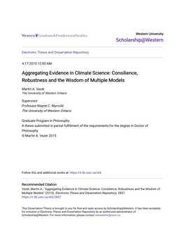 Aggregating Evidence in Climate Science: Consilience, Robustness and the Wisdom of Multiple Models