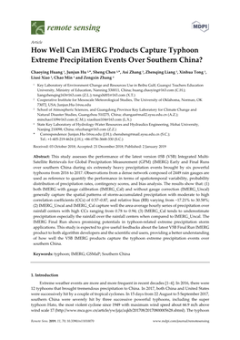 How Well Can IMERG Products Capture Typhoon Extreme Precipitation Events Over Southern China?