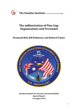 The Militarisation of Pine Gap: Organisations and Personnel