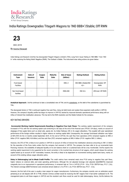 India Ratings 23.12.2019