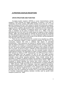 G-Protein-Coupled Receptors