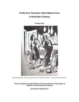 Profits Over Patriotism: Black Market Crime in World War II Sydney