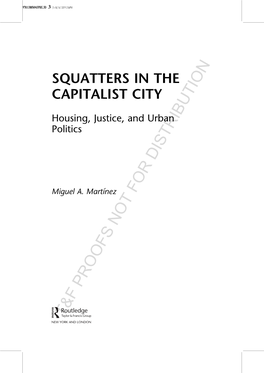 Squatters in the Capitalist City. Housing, Justice and Urban Politics