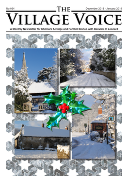 A Monthly Newsletter for Chilmark & Ridge and Fonthill Bishop with Berwick St Leonard No.034 December 2018