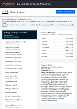 Bus Linie 35 Fahrpläne & Karten